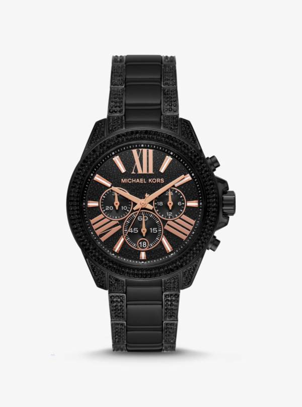 Panske Cierne Hodinky Michael Kors Wren Pavé Black-Tone Čierne - Hodinky Michael Kors Slevy | YBAHC-2734